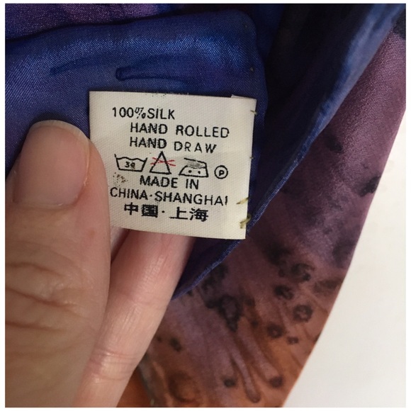 Vintage GOLDEN CAMEL Hand Painted Silk Scarf - Picture 6 of 8